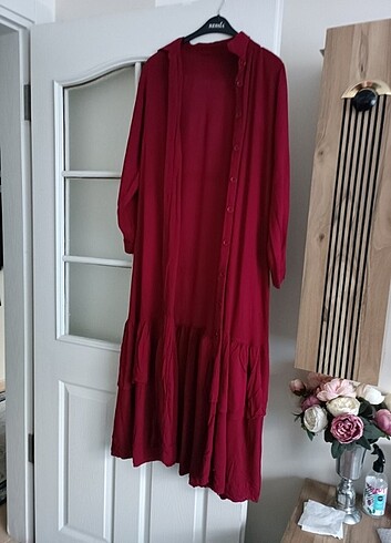Diğer Kırmızı Elbise Tunik