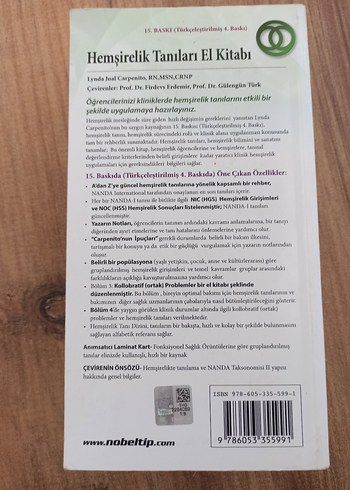  Beden Hemşirelik Tanıları El Kitabı
