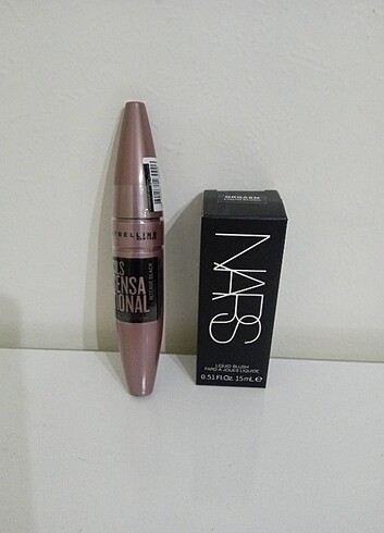 Nars 2li settir 1 âdet Nars allık orgasm 1 Maybelline mascara 