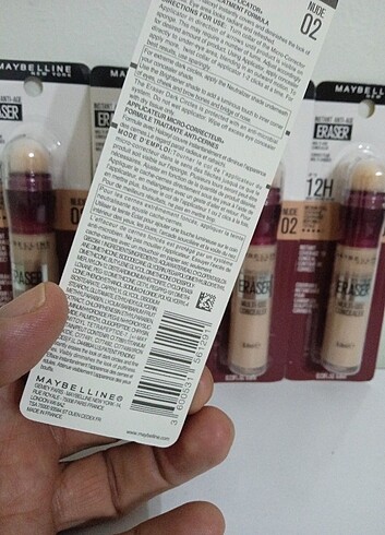  Beden Renk Maybelline eraser kapatici no 01 no 02 no 03 no 00