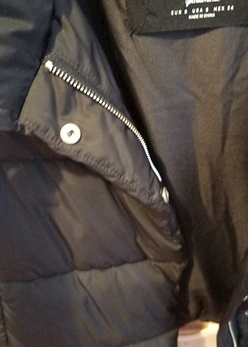 çıt çıtlı ve fermuarlıSiyah,Kadın ,şişme Kışlık Mont - Görsel 5