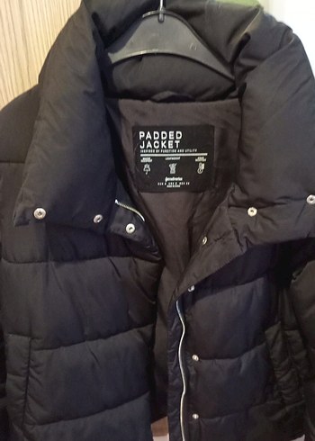 çıt çıtlı ve fermuarlıSiyah,Kadın ,şişme Kışlık Mont - Görsel 2