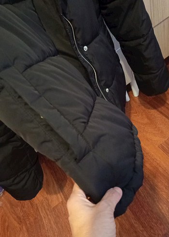 çıt çıtlı ve fermuarlıSiyah,Kadın ,şişme Kışlık Mont - Görsel 3