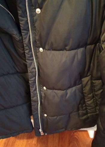 çıt çıtlı ve fermuarlıSiyah,Kadın ,şişme Kışlık Mont - Görsel 6