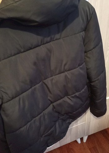 çıt çıtlı ve fermuarlıSiyah,Kadın ,şişme Kışlık Mont - Görsel 4