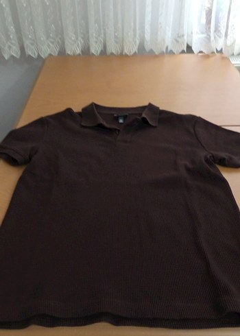 Kahverengi, kısaKollu Polo Tişört - Görsel 4