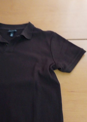 Kahverengi, kısaKollu Polo Tişört - Görsel 3