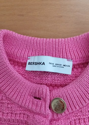 şeker pembe harika bir krop hırka. metal düğme ve cepli - Görsel 2