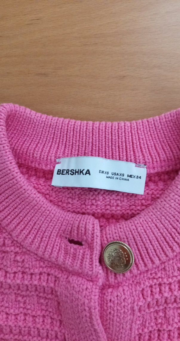 şeker pembe harika bir krop hırka. metal düğme ve cepli - Görsel 2