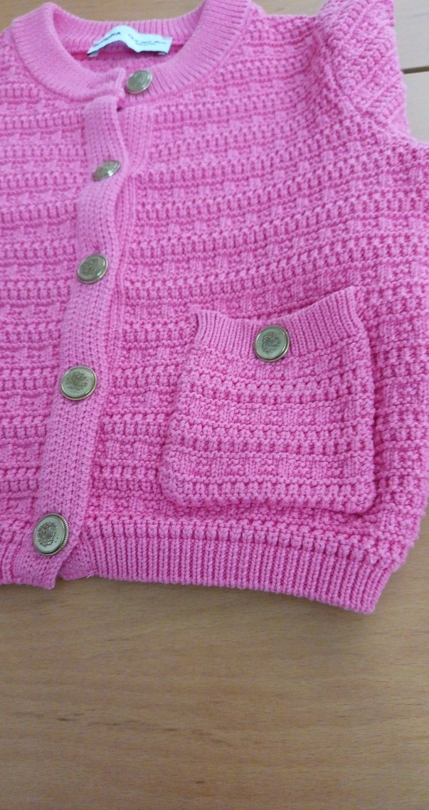 şeker pembe harika bir krop hırka. metal düğme ve cepli - Görsel 3