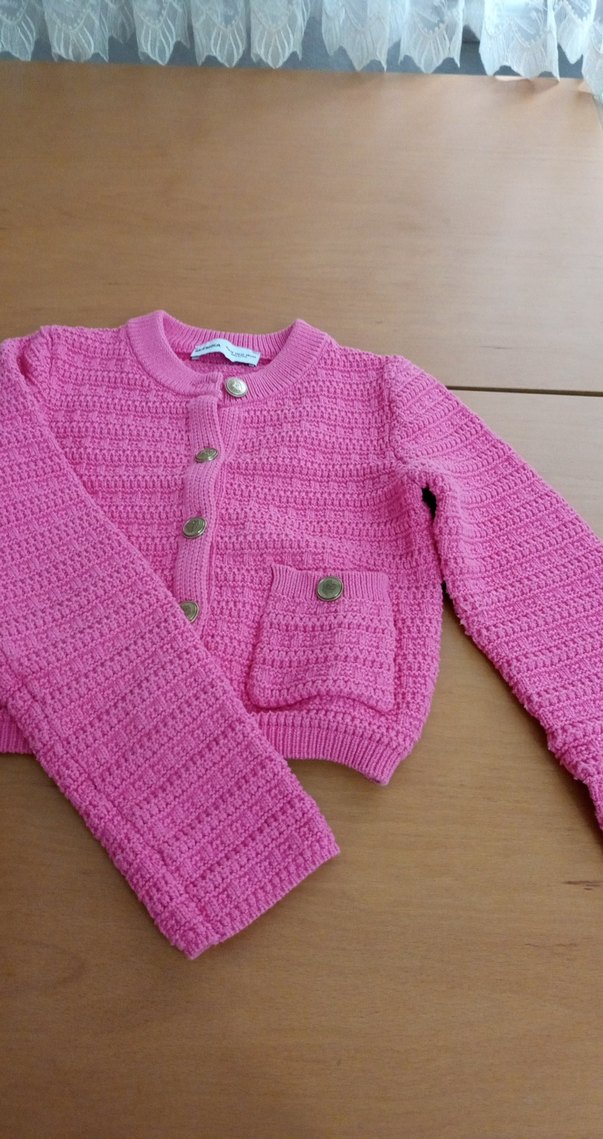 şeker pembe harika bir krop hırka. metal düğme ve cepli - Görsel 5