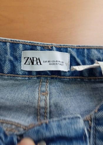 Düğmeli Mavi Kadın Midi Kot Pantolon - Görsel 3