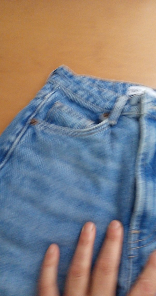 Düğmeli Mavi Kadın Midi Kot Pantolon - Görsel 2