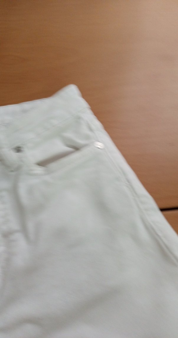 Beyaz Midi Kadın Kot Pantolon - Görsel 5