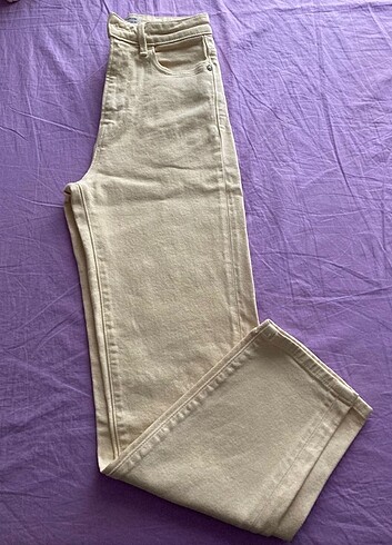 Stradivarius Krem renkli kot pantolon