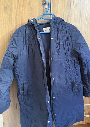 Lacoste Düğmeli fermuarlı Midi Mavi Yağmurluk