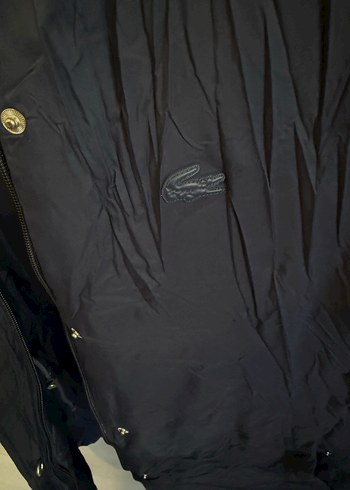 l Beden lacivert Renk Lacoste Düğmeli fermuarlı Midi Mavi Yağmurluk