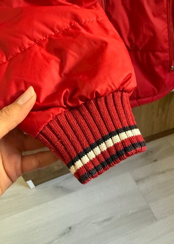m Beden Tommy Hilfiger Kırmızı Fermuarlı Kadın Kışlık Ceket