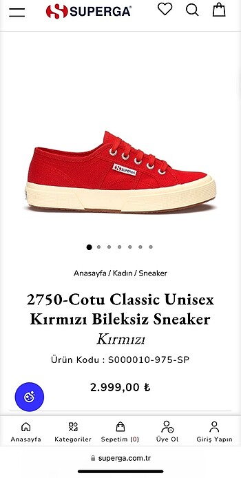 Superga KIRMIZI SUPERGA