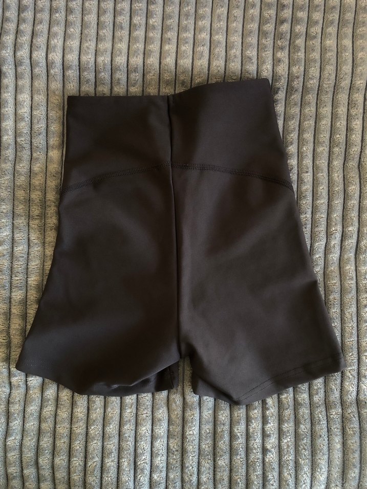 Kadın siyah toparlayıcı örme spor şort/tayt - Görsel 4