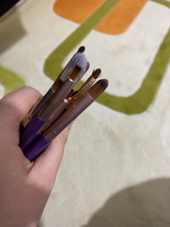 10 tane Mor Makyaj Fırçası Seti - Görsel 3