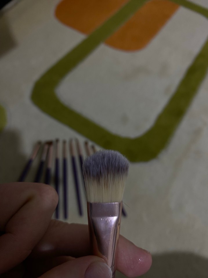 10 tane Mor Makyaj Fırçası Seti - Görsel 2