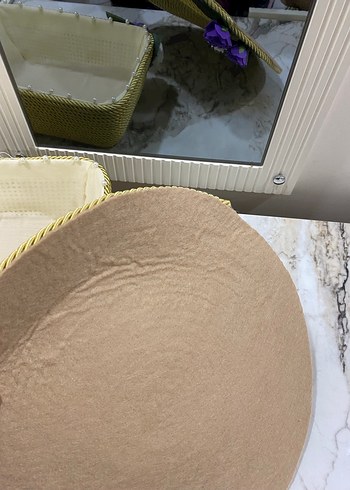 Zara Mor Kurdeleli Bohem yemek takımı 1 ekmeklik 8 yemek altlığı