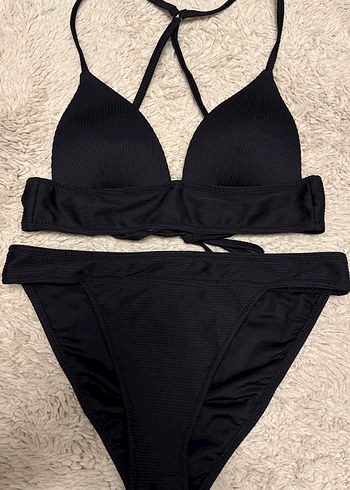 Siyah Strappy Kadın Bikini Takımı