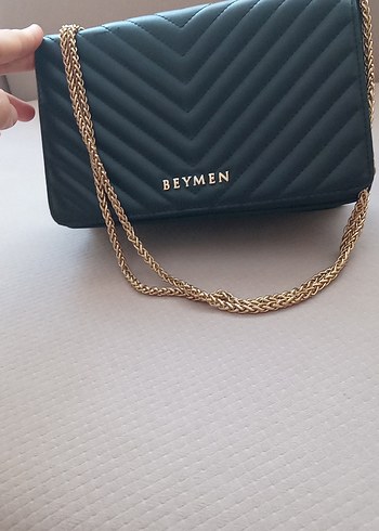 Beymen Zincir Detaylı Siyah Deri Kadın Çanta