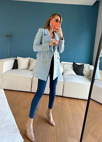 m Beden Kadın Tüvit Shanel Ceket... S-M-L BEDEN MEVCUT