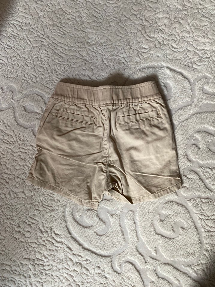 Bej Mini Keten Rahat Şort - Görsel 2