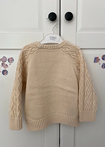 Bej çocuk Örgü Kazak - Görsel 2