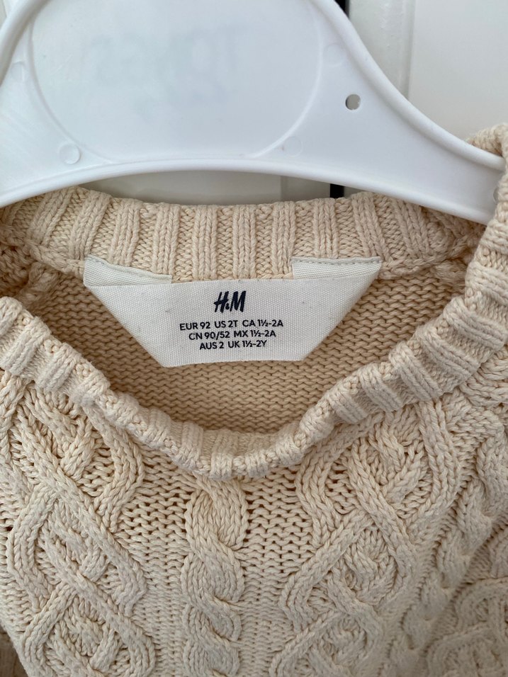 Bej çocuk Örgü Kazak - Görsel 3