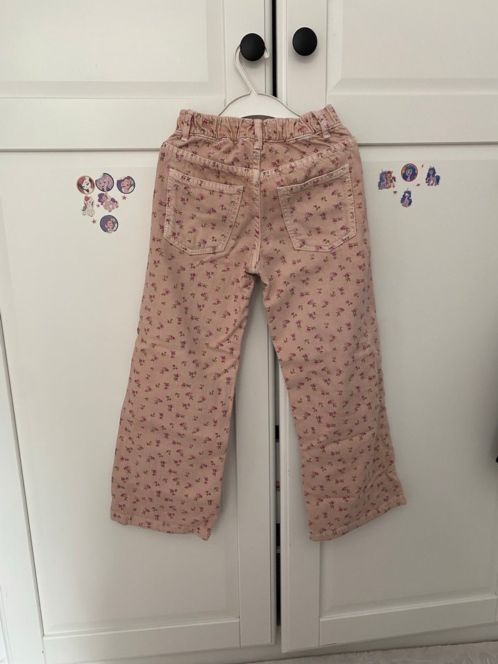 Kızlar için Pembe  Desenli Bol Kesim Pantolon - Görsel 2