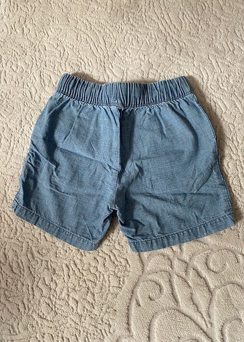 Düğmeli Mavi Mini Kot Şort - Görsel 2