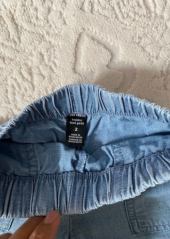 Düğmeli Mavi Mini Kot Şort - Görsel 3