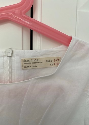 Kız Çocuk Beyaz Dantel Detaylı Bohem Elbise - Görsel 3