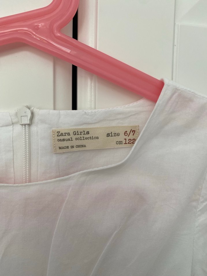 Kız Çocuk Beyaz Dantel Detaylı Bohem Elbise - Görsel 3