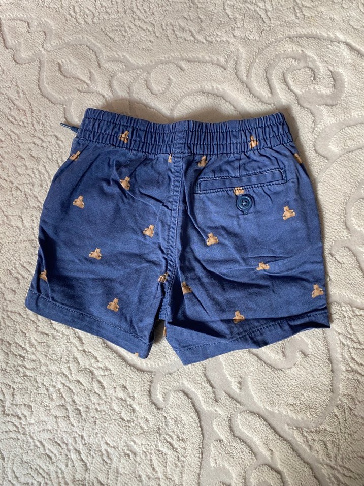 Düğmeli Koyu Mavi Erkek Şort - Görsel 2
