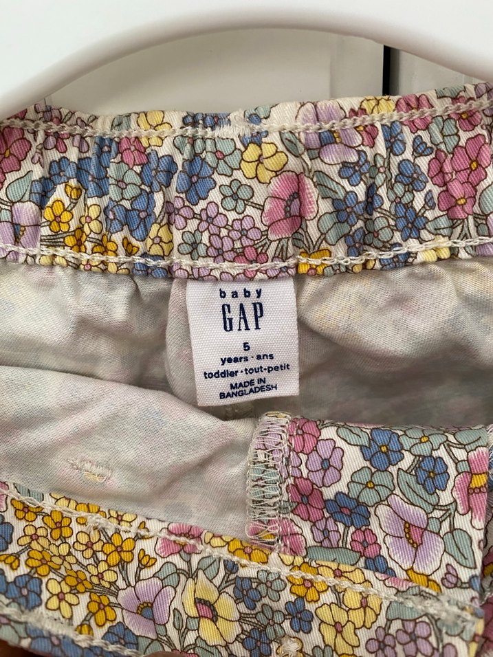 Çiçek Desenli Bol Kesim Kız Pantolon - Görsel 2