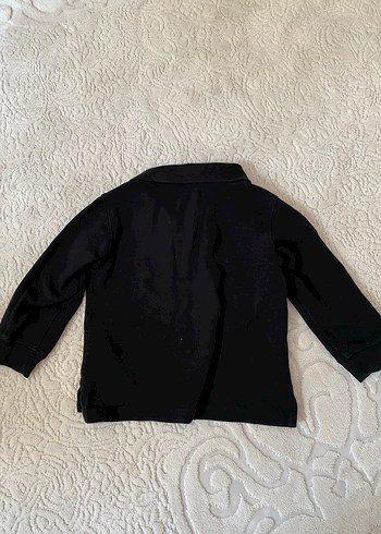 Erkek Çocuk Siyah Uzun Kollu Polo Tişört - Görsel 2