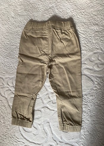 Bej Erkek Çocuk Bol Kesim Keten Pantolon - Görsel 2