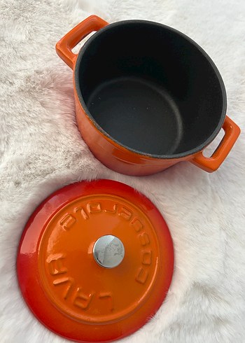 Kırmızı Döküm Tencere 10 cm - Görsel 5