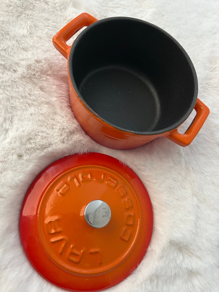 Kırmızı Döküm Tencere 10 cm - Görsel 5