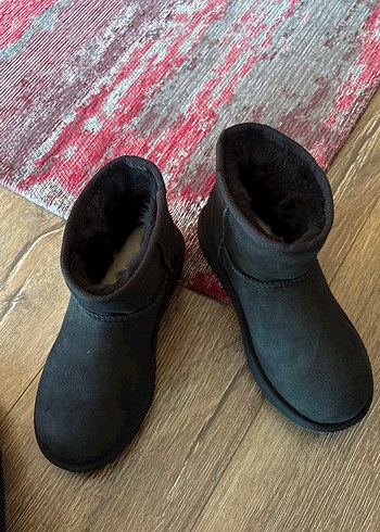 Siyah çocuk Ugg Kürklü Dolgu Topuk Botlar - Görsel 5