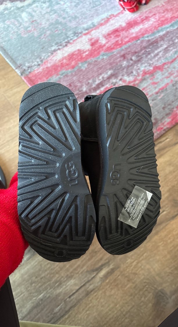 Siyah çocuk Ugg Kürklü Dolgu Topuk Botlar - Görsel 2