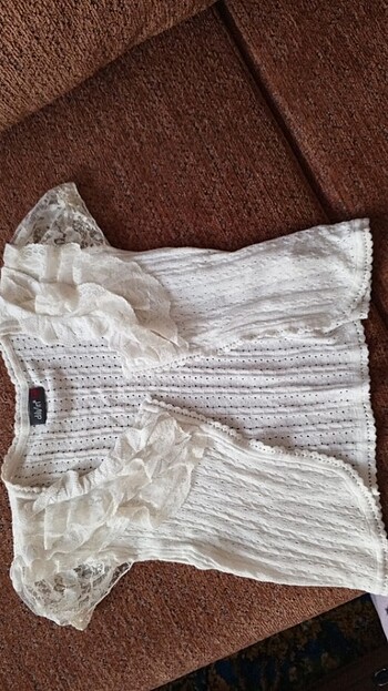 Yelek dantelli beyaz - Görsel 2