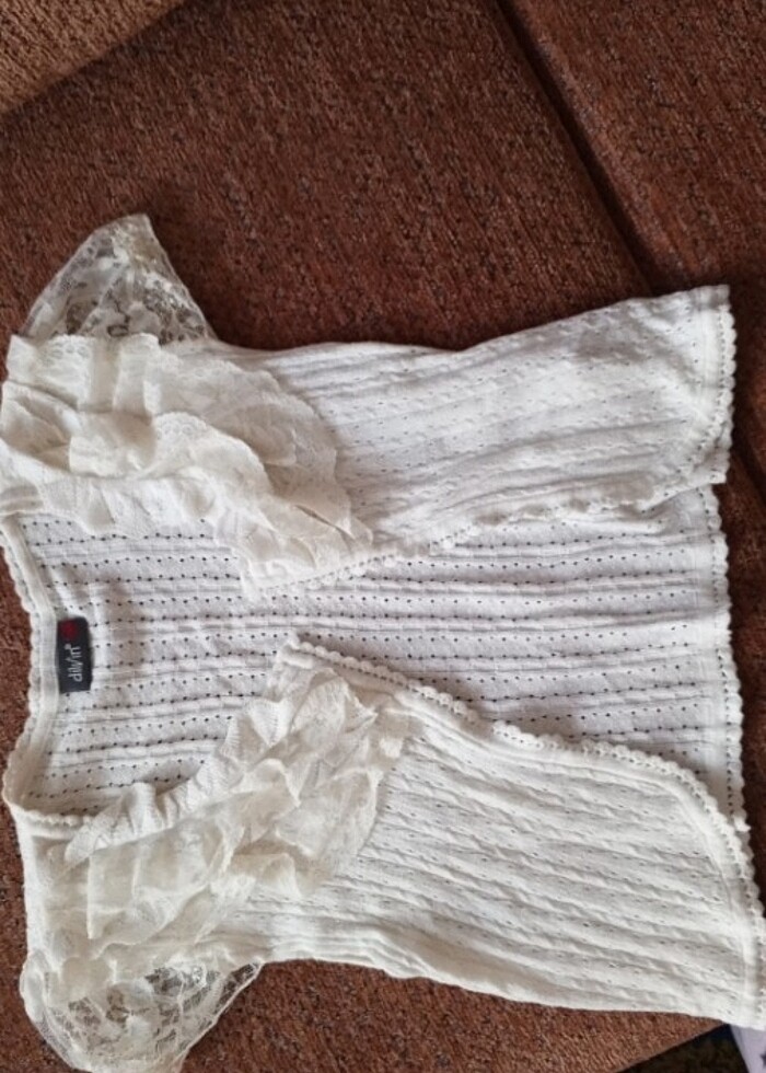 Yelek dantelli beyaz - Görsel 2