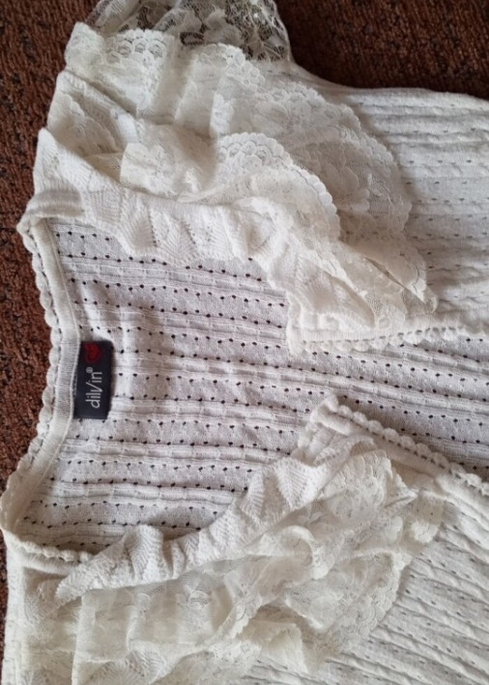 Yelek dantelli beyaz - Görsel 3