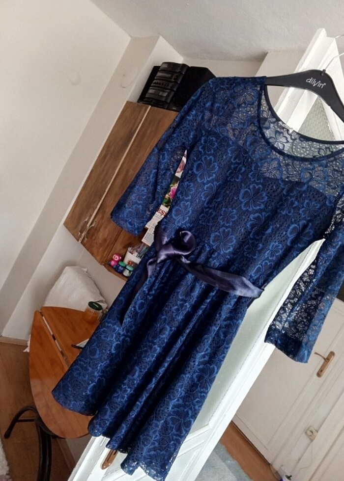 Dantelli Abiye Elbise - Görsel 4